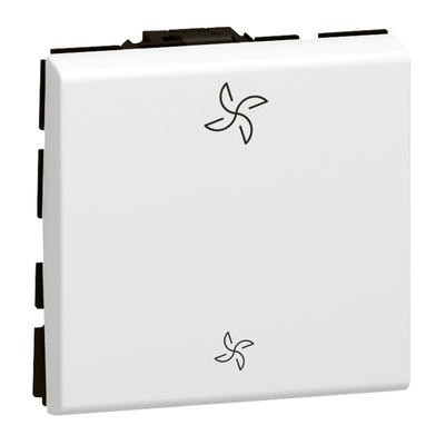 Legrand - Commande de VMC Mosaic 10AX 250V~ - blanc antimicrobien  - Réf : 077027L