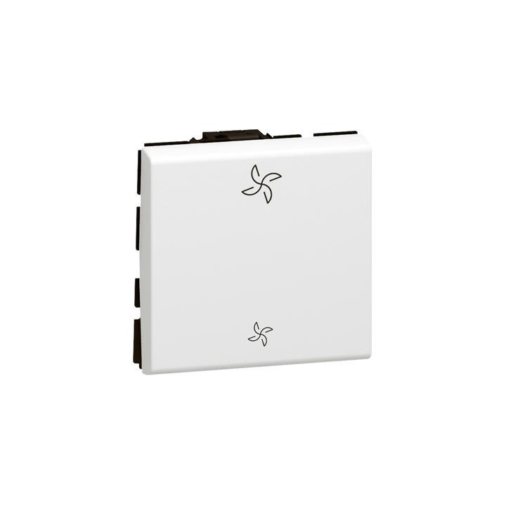 Legrand - Commande de VMC Mosaic 10AX 250V~ - blanc antimicrobien  - Réf : 077027L