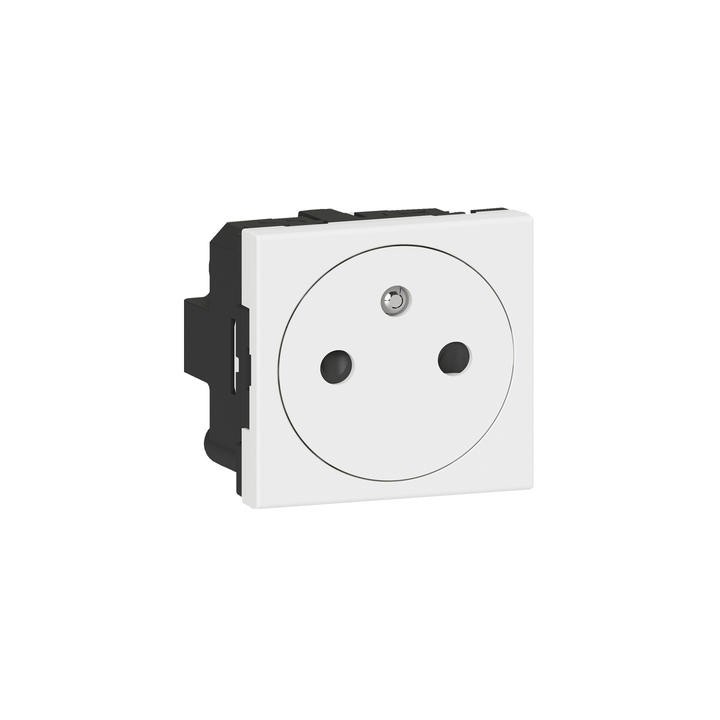 Legrand - Prise de courant 2P+T Surface Mosaic 2 modules avec connexion par bornes automatiques - blanc  - Réf : 077111L
