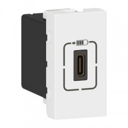 Legrand - Chargeur USB Type-C 1,5A 7,5W Mosaic 1 module 230V ou 5V - blanc - Réf : 077589