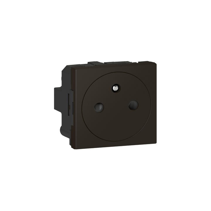 Legrand - Prise de courant 2P+T Surface Mosaic 2 modules avec connexion par bornes automatiques - noir mat - Réf : 079121L