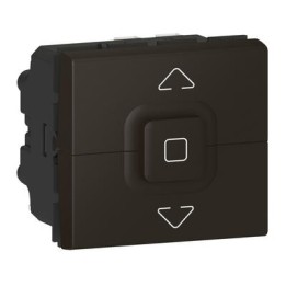 Legrand - Interrupteur de volets roulants 500W maximum Mosaic 2 modules – noir mat - Réf : 079126L