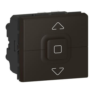 Legrand - Interrupteur de volets roulants 500W maximum Mosaic 2 modules – noir mat - Réf : 079126L
