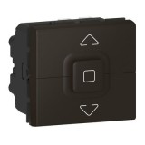 Legrand - Interrupteur de volets roulants 500W maximum Mosaic 2 modules – noir mat - Réf : 079126L