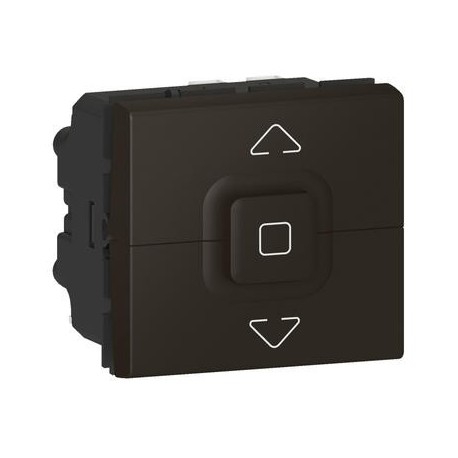 Legrand - Interrupteur de volets roulants 500W maximum Mosaic 2 modules – noir mat - Réf : 079126L