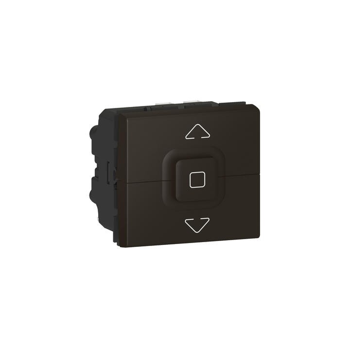 Legrand - Interrupteur de volets roulants 500W maximum Mosaic 2 modules – noir mat - Réf : 079126L