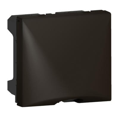 Legrand - Sortie de câbles Mosaic 2 modules avec serre-câbles Ø12mm max et Ø4mm mini – noir mat - Réf : 079150L