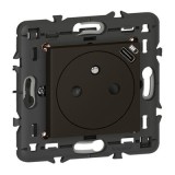 Legrand - Prise 2P+T Surface avec chargeur Type-C intégré Mosaic 2 module - noir mat livré avec support - Réf : 079161L
