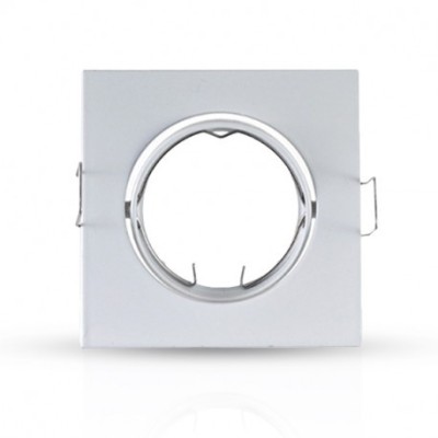 Vision-EL - Support plafond Carré Orientable Blanc 84 x 84 mm - Réf : 7708