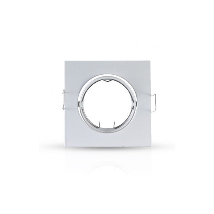 Vision-EL - Support plafond Carré Orientable Blanc 84 x 84 mm - Réf : 7708