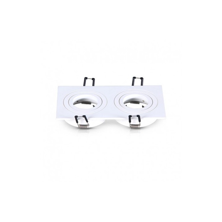 Vision-EL - Support de spot rond double blanc Orientable 175 x 93mm - Réf : 7717