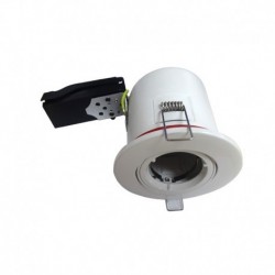 Vision-EL - Support plafond BBC Rond orientable Blanc avec douille automatique Ø100 mm - Réf : 7719