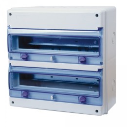 Ohmtec - Tableau électrique étanche nu 2 rangées - Réf : 423196