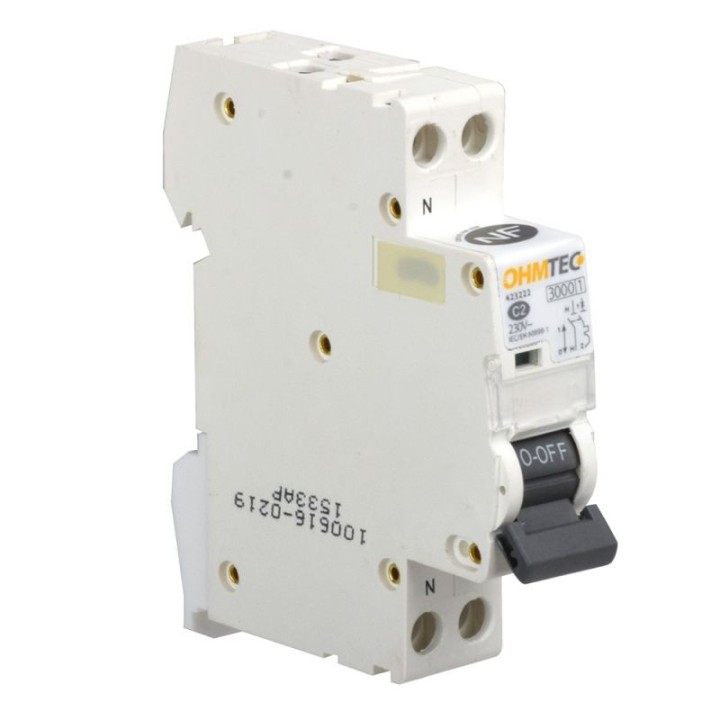 Ohmtec - Disjoncteur 1 P + N 2A 3kA - Réf : 423222