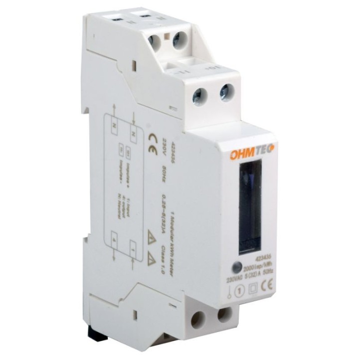 Ohmtec - Compteur électrique monophasé - Réf : 423436