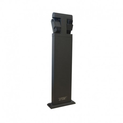 Miidex Lighting - Potelet rectangulaire 67cm LED 8W diff orientable 4000°k gris IP54 - Réf : 67794