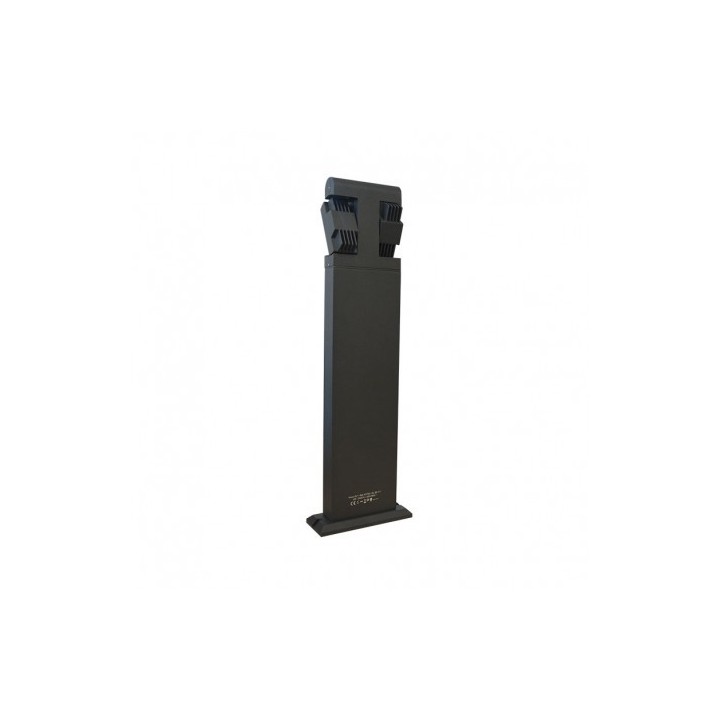 Miidex Lighting - Potelet rectangulaire 67cm LED 8W diff orientable 4000°k gris IP54 - Réf : 67794