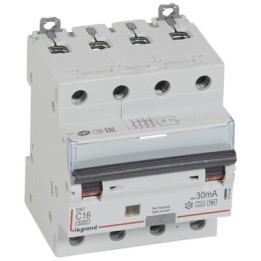 Legrand - Disjoncteur différentiel monobloc DX³6000 10kA à vis 4P 400V~ - 16A - typeF 30mA - Réf : 411244
