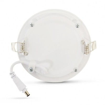 Miidex Lighting - Plafonnier LED Ø120 6W 3000°k alu blanc - Réf : 7749