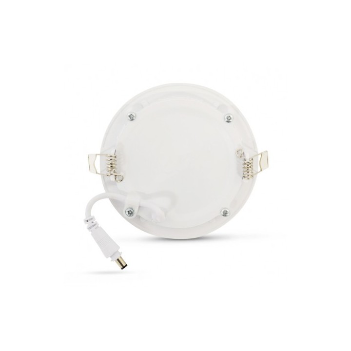 Miidex Lighting - Plafonnier LED Ø120 6W 3000°k alu blanc - Réf : 7749