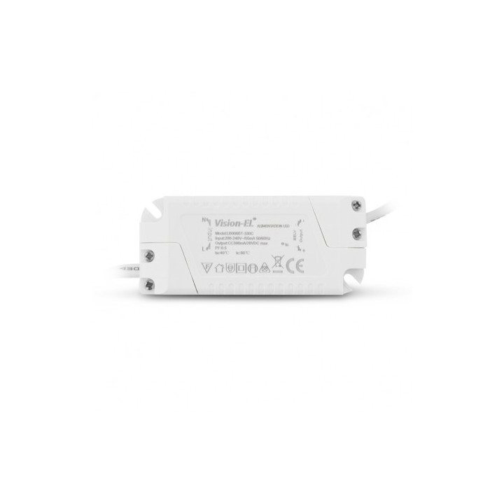 Miidex Lighting - Plafonnier LED Ø120 6W 3000°k alu blanc - Réf : 7749