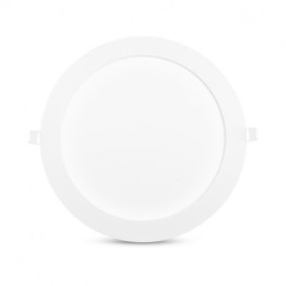 Vision-EL - Plafonnier LED Ø225 18W 3000°k alu blanc - Réf : 7757