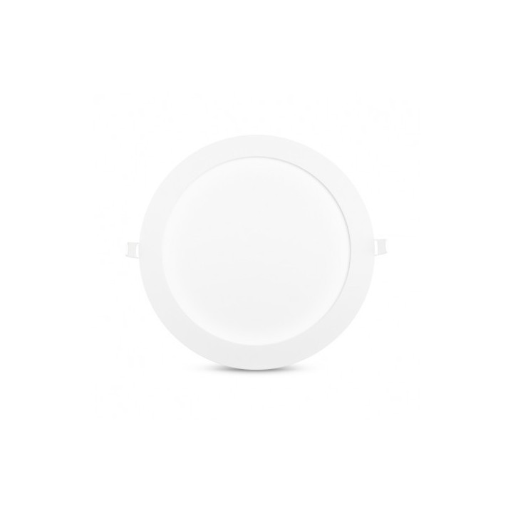 Vision-EL - Plafonnier LED Ø225 18W 3000°k alu blanc - Réf : 7757