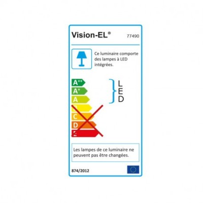 Miidex Lighting - Plafonnier LED Ø128 6W 3000°k pc blanc - Réf : 77490