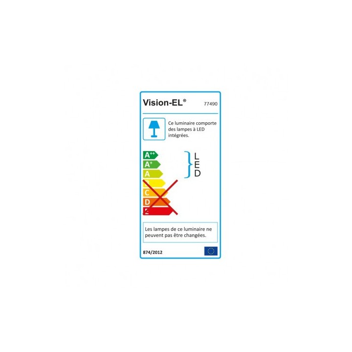 Miidex Lighting - Plafonnier LED Ø128 6W 3000°k pc blanc - Réf : 77490