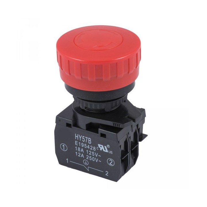 Ohmtec - Bouton d’arrêt d’urgence NO pour coffret triphasé - Réf : 423501