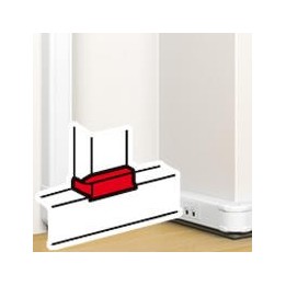 Legrand - Dériv plane vers larg. 80-goulotte clippage direct Prog Mosaic 50x80/130/145/180 - Réf : 075671