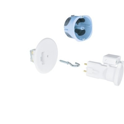 Eur'Ohm - Kit DCL point de centre + fiche/douille E27 - AIR'métic - Ø67 mm - Réf : 53062
