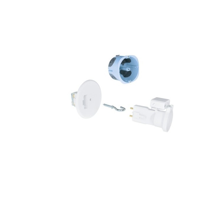 Eur'Ohm - Kit DCL point de centre + fiche/douille E27 - AIR'métic - Ø67 mm - Réf : 53062