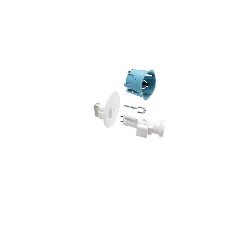 Eur'Ohm - Kit DCL point de centre + fiche/douille E27 - Ø67 mm - Réf : 53037