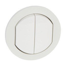 Enjoliveur double Céliane IP44 pour référence 067001 ou 067031 - Blanc - Rèf : 067802