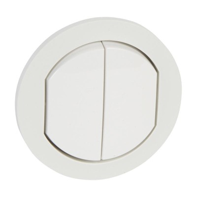 Enjoliveur double Céliane IP44 pour référence 067001 ou 067031 - Blanc - Rèf : 067802