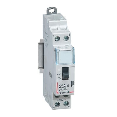 Legrand - Contacteur domestique CX³ silencieux bobine 230V~ - 2P 250V~ - 25A - contact O+F - 1 module - Réf : 412500