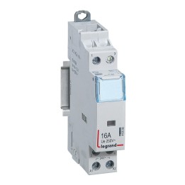 Legrand - Contacteur de puissance CX³ bobine 24V~ sans commande manuelle - 2P 250V~ 16A - contact O+F - 1 module - Rèf : 412503