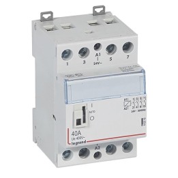 Legrand - Contacteur de puissance CX³ commande manuelle bobine 24V~ - 2P 400V~ - 40A - contact 4F - 2 M - Rèf : 412518