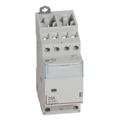 Legrand - Contacteur de puissance CX³ bobine 230V~ sans commande manuelle - 4P 400V~ - 25A - contact 2O+2F - 2 M - Rèf : 412533