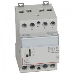 Legrand - Contacteur de puissance CX³ bobine 230V~ - 4P 250V~ - 63A - contact 4O - 3 M - Rèf : 412557