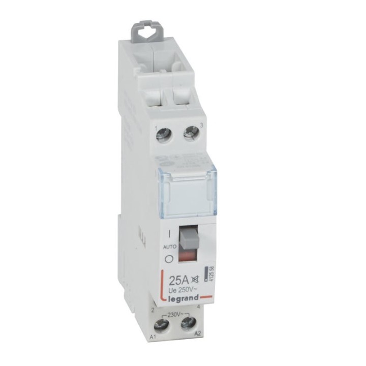 Legrand - Contacteur de puissance CX³ silencieux bobine 230V~ - 2P 250V~ - 25A - contact 2F - 1 M - Rèf : 412558