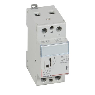 Legrand - Contacteur de puissance CX³ silencieux bobine 230V~ - 2P 250V~ - 40A - contact 2F - 2 M - Rèf : 412559