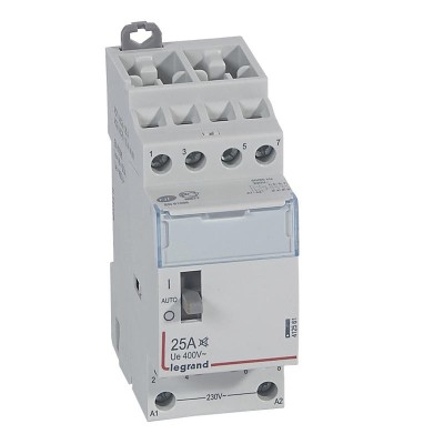 Legrand - Contacteur de puissance CX³ silencieux bobine 230V~ - 4P 400V~ - 25A - contact 4F - 2 M - Rèf : 412561