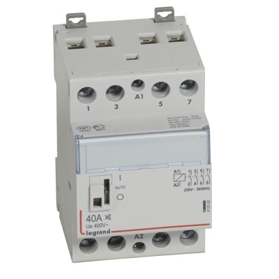 Legrand - Contacteur de puissance CX³ silencieux bobine 230V~ - 4P 400V~ - 40A - contact 4F - 3 M - Rèf : 412562