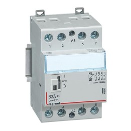 Legrand - Contacteur de puissance CX³ silencieux bobine 230V~ - 4P 400V~ - 63A - contact 4F - 3 M - Rèf : 412563 
