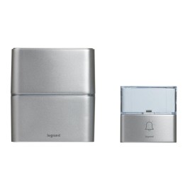 Legrand - Kit carillon radio sans fil Sérénité simple à piles - aluminium -Réf : 094271