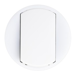 Legrand Céliane - Enjoliveur large pour Inter, Va-et-Vient et Poussoir avec Couronne Lum - Blanc - Réf : 065004