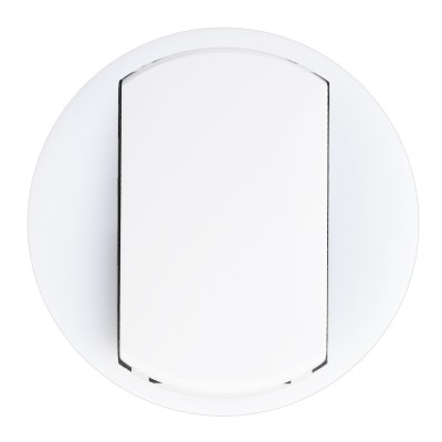 Legrand Céliane - Enjoliveur large pour Inter, Va-et-Vient et Poussoir avec Couronne Lum - Blanc - Réf : 065004