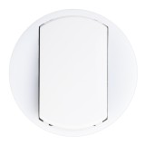 Legrand Céliane - Enjoliveur large pour Inter, Va-et-Vient et Poussoir avec Couronne Lum - Blanc - Réf : 065004